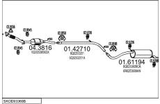 Výfukový systém MTS SKOD93369B022950