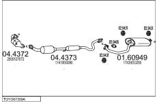 Výfukový systém MTS TOYO07359A017221