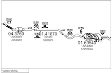 Výfukový systém MTS VW0076820A013103