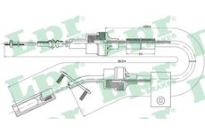 Tažné lanko, ovládání spojky LPR C0065C