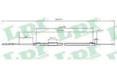 Tažné lanko, parkovací brzda LPR C0077B
