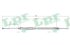 Tažné lanko, parkovací brzda LPR C0080B