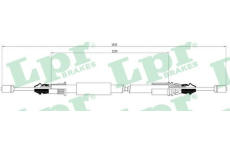 Tažné lanko, parkovací brzda LPR C0108B