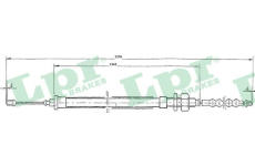 Tažné lanko, parkovací brzda LPR C0111B