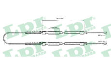 Tažné lanko, parkovací brzda LPR C0176B
