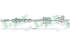 Tažné lanko, ovládání spojky LPR C0218C