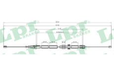 Tažné lanko, parkovací brzda LPR C0263B