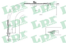 Tažné lanko, parkovací brzda LPR C0281B
