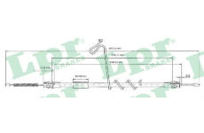 Tažné lanko, parkovací brzda LPR C0293B