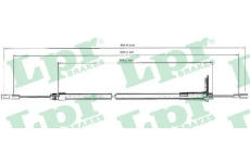 Tažné lanko, parkovací brzda LPR C0440B