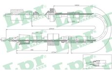 Tažné lanko, ovládání spojky LPR C0470C
