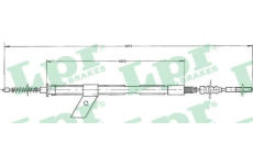 Tažné lanko, parkovací brzda LPR C0486B