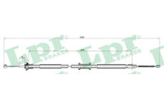 Tažné lanko, parkovací brzda LPR C0521B