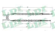 Tažné lanko, parkovací brzda LPR C0538B