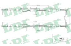 Tažné lanko, parkovací brzda LPR C0571B