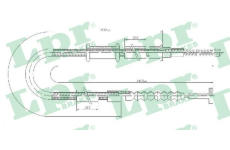 Tažné lanko, parkovací brzda LPR C0599B