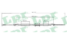 Tažné lanko, parkovací brzda LPR C0600B