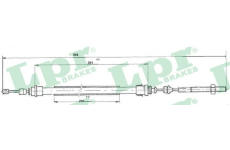 Tažné lanko, parkovací brzda LPR C0627B