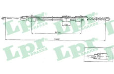 Tažné lanko, parkovací brzda LPR C0634B