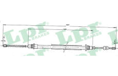 Tažné lanko, parkovací brzda LPR C0745B
