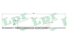 Tažné lanko, parkovací brzda LPR C0810B
