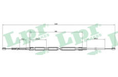 Tažné lanko, parkovací brzda LPR C0811B