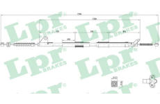 Tažné lanko, parkovací brzda LPR C0857B