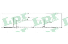Tažné lanko, parkovací brzda LPR C0964B