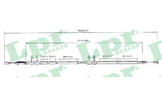 Tažné lanko, parkovací brzda LPR C0989B