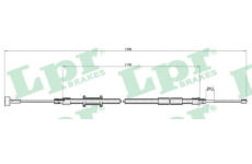 Tažné lanko, parkovací brzda LPR C1009B