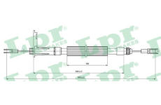 Tažné lanko, parkovací brzda LPR C1093B