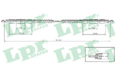 Tažné lanko, parkovací brzda LPR C1256B