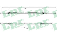 Tažné lanko, parkovací brzda LPR C1399B