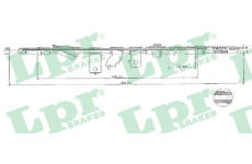 Tažné lanko, parkovací brzda LPR C1576B