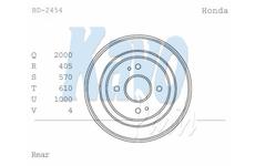 Brzdový buben KAVO PARTS BD-2454