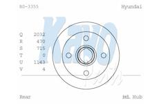 Brzdový buben KAVO PARTS BD-3355