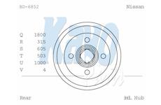 Brzdový buben KAVO PARTS BD-6852