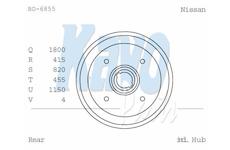 Brzdový buben KAVO PARTS BD-6855