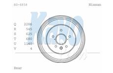 Brzdový buben KAVO PARTS BD-6858