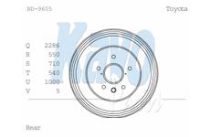 Brzdový buben KAVO PARTS BD-9605