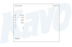 Brzdový buben KAVO PARTS BD-9620