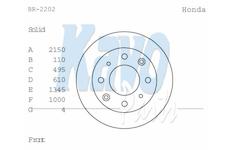 Brzdový kotouč KAVO PARTS BR-2202