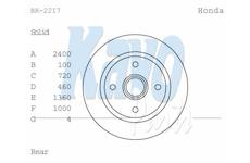 Brzdový kotouč KAVO PARTS BR-2217