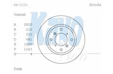 Brzdový kotouč KAVO PARTS BR-2220
