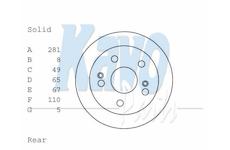 Brzdový kotouč KAVO PARTS BR-2259