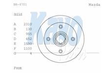 Brzdový kotouč KAVO PARTS BR-4701