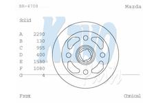 Brzdový kotouč KAVO PARTS BR-4708