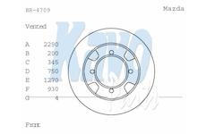 Brzdový kotouč KAVO PARTS BR-4709