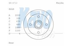 Brzdový kotouč KAVO PARTS BR-4712