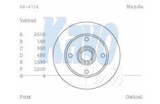 Brzdový kotouč KAVO PARTS BR-4726